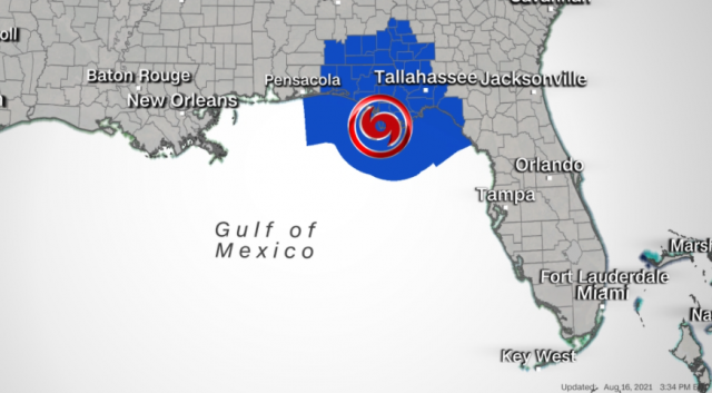 El centro de Fred toca tierra en el noroeste de Florida El centro de Fred toca tierra en el noroeste de Florida